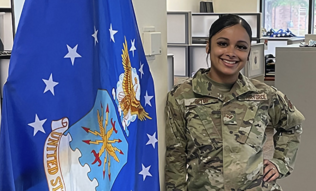 Air Force veteran Shayla Reyes, an early childhood education major, has taken advantage of veterans’ service