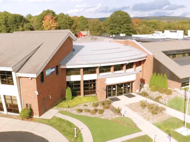Drone photo of CT State Quinebaug Valley campus.