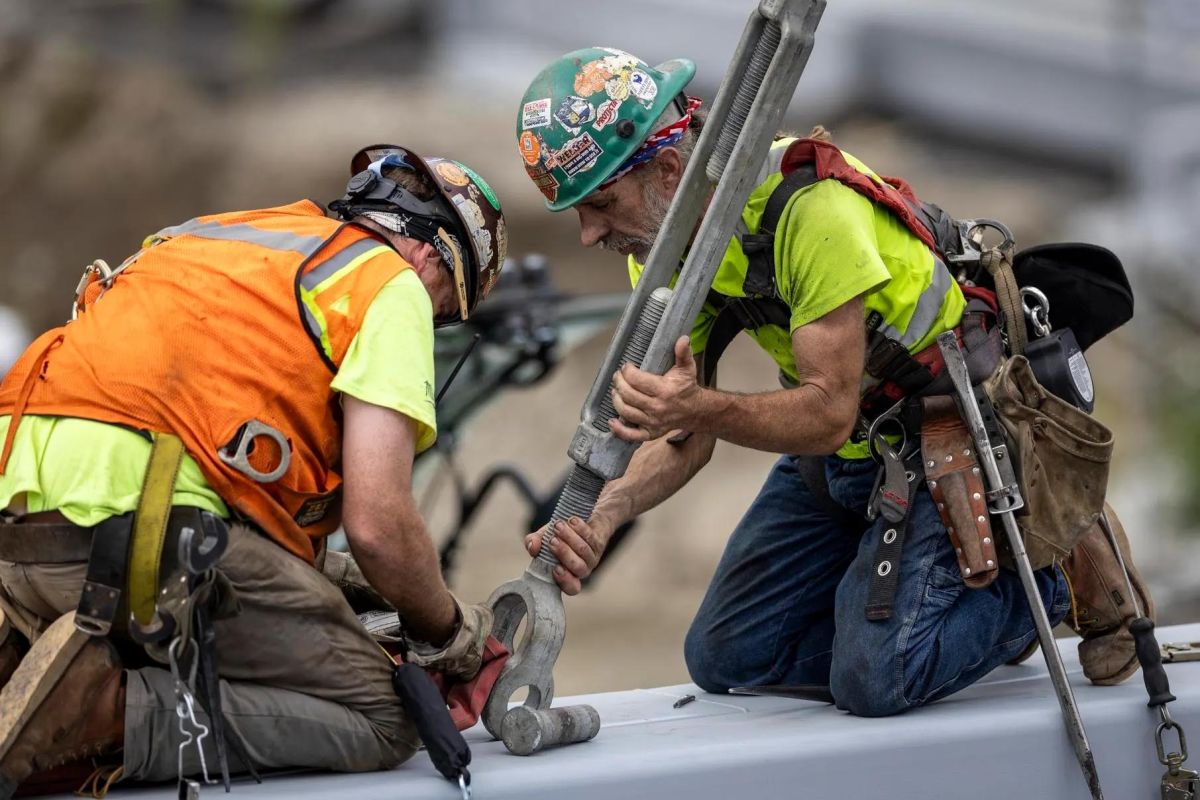 Group of workers collaborating at a job site