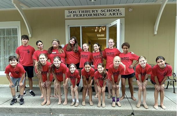 SSOPA dancers pose at the entrance of the studio