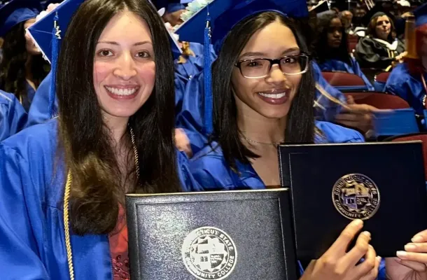 Students at Commencement 2025. (CT State Middlesex)
