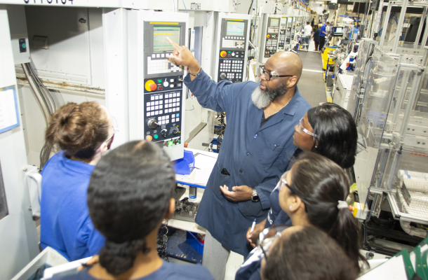 Students learn about manufacturing