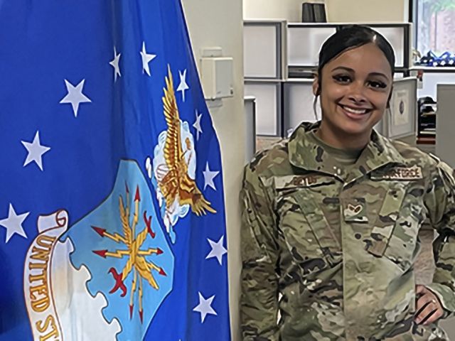 Air Force veteran Shayla Reyes, an early childhood education major, has taken advantage of veterans’ service