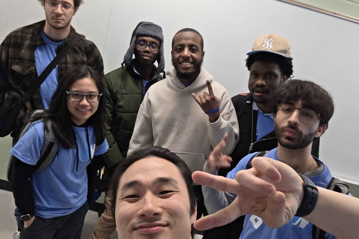 Group of students smiling together